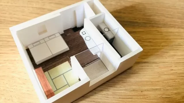 スチレンボードの建築模型